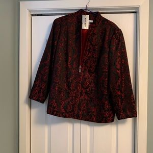 Tanjay red and black blazer plus size